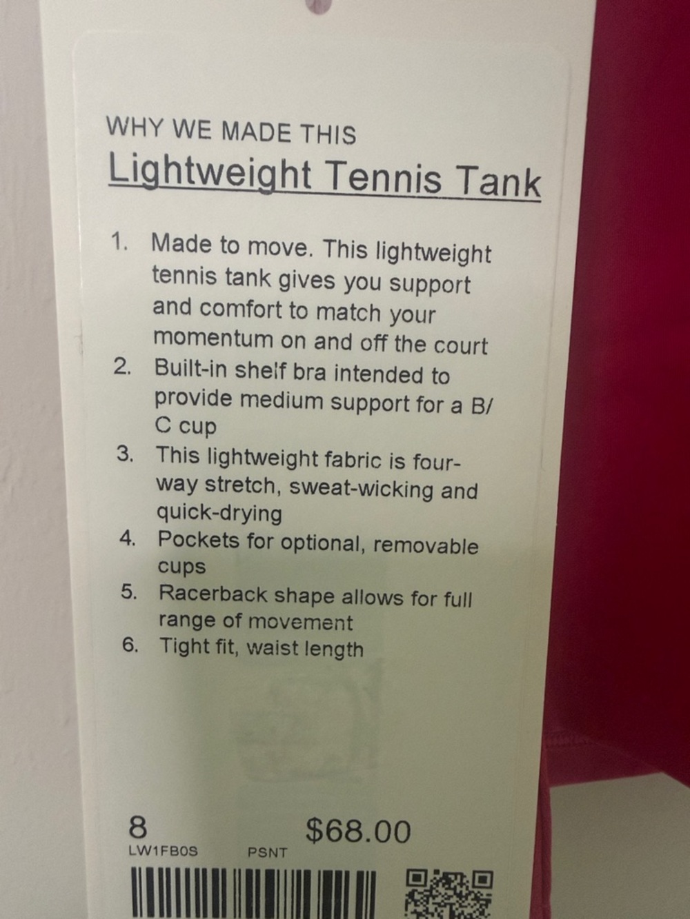 Lululemon Tennis Tank - Picture 4 of 4